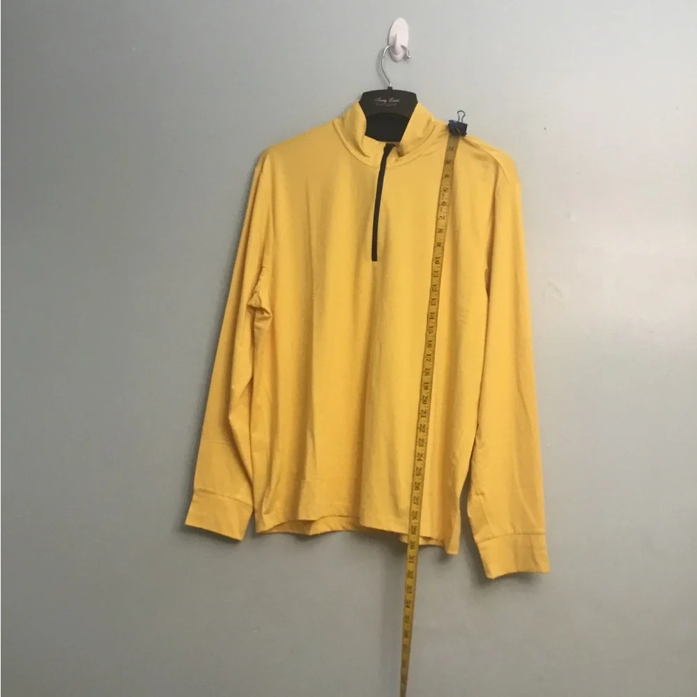 POLO RALPH LAUREN Yellow Zip Up Sweater with High Collar